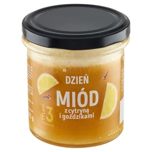 Pszczelarz Kozacki Miód z cytryną i goździkami "Na dobry dzień" Pszczelarz Kozacki, 375g 5907675805624 - Miód - miniaturka - grafika 1