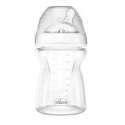 Butelki dla niemowląt - Chicco NaturalFeeling szklana butelka Szklana butelka do karmienia ze smoczkiem 0m+ - miniaturka - grafika 1
