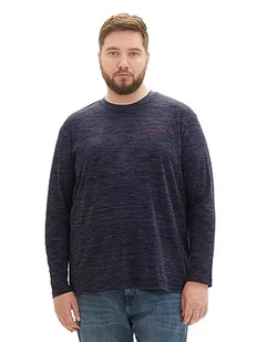 TOM TAILOR t-shirt męski plus size, 32450 - Sky Captain Blue Stripy Inject, 5XL - Koszulki męskie - miniaturka - grafika 1