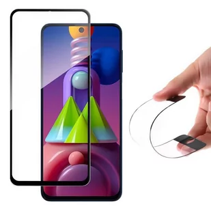 Wozinsky Full Cover Flexi Nano folia szklana szkło hartowane z ramką Samsung Galaxy M51 czarny - Szkła hartowane na telefon - miniaturka - grafika 1