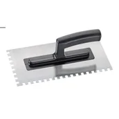 Narzędzia murarskie - Kielnia zębata 4 x 4 nierdzewna 270 x 130 mm - miniaturka - grafika 1