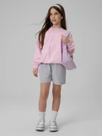 Spodnie i spodenki dla dziewczynek - 4F Spodenki dresowe dziewczęce - szare 122 (6-7 lat) - miniaturka - grafika 1