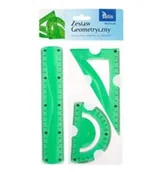 Przybory szkolne - Tetis Zestaw geometryczny BL010-ZK Zielony elastyczny - miniaturka - grafika 1
