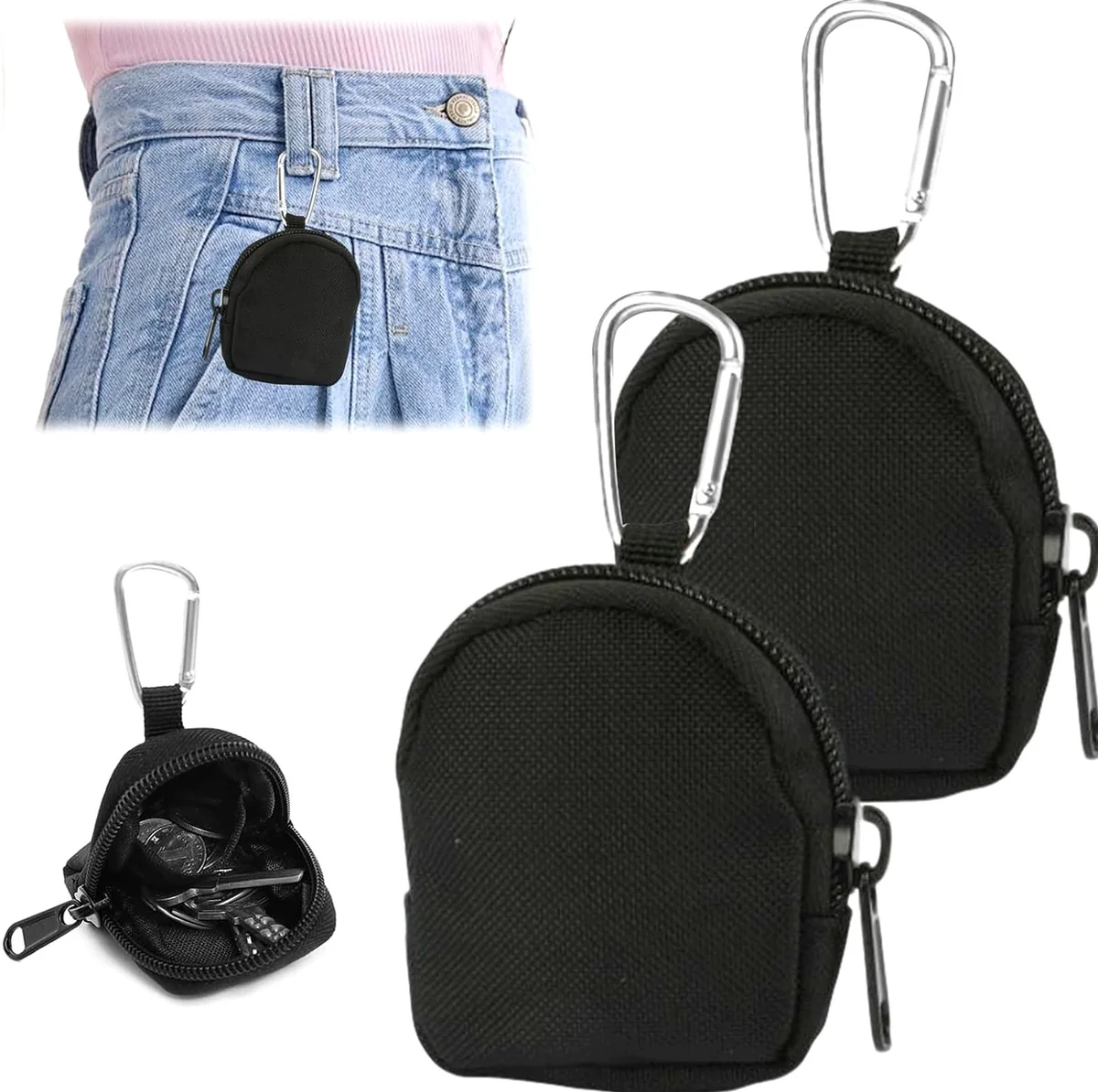 PORTFELIK 2 SZTUKI 85X65X25CM MĘSKI MATERIAŁOWY BRELOK ETUI ZAMEK
