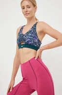 Bielizna sportowa damska - Reebok biustonosz sportowy Modern Safari kolor zielony wzorzysty - miniaturka - grafika 1