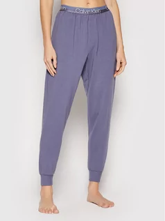 Piżamy damskie - Calvin Klein Underwear Spodnie piżamowe 000QS6757E Fioletowy Slim Fit - grafika 1