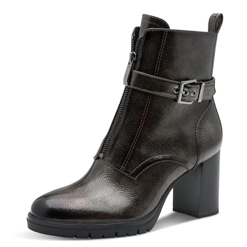 Tamaris Damen Boot Heel 1-25380-45, damskie botki, cyna, 41 EU, cyna, 41 EU