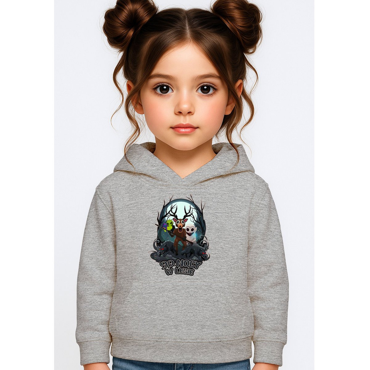 BLUZA DZIECIĘCA Z KAPTUREM 99 NOCY W LESIE ROBLOX 110-116 PREZENT