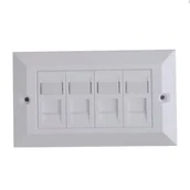 Pozostałe akcesoria sieciowe - Lanview Cat6 Faceplate 4-Port Uk Type - miniaturka - grafika 1