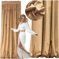 Zasłony - zasłona welurowa na taśmie - latte - miniaturka - grafika 1