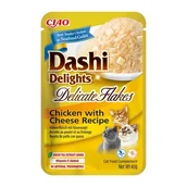 Przysmaki dla kotów - INABA CAT DASHI DELIGHTS FLAKES CHICKEN CHEESE 40g - miniaturka - grafika 1