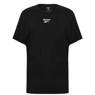 Koszulki męskie - Reebok Męski t-shirt Te Tape Tee czarny czarny M GQ4205_M - miniaturka - grafika 1