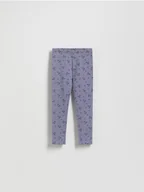 Spodnie i spodenki dla dziewczynek - Reserved - Wzorzyste legginsy - jasnoniebieski - miniaturka - grafika 1