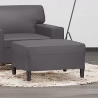 Pufy i podnóżki - Podnóżek, szary, 70x55x41 cm, sztuczna skóra Lumarko! - miniaturka - grafika 1