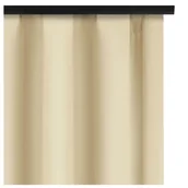 Zasłony - Voppi Kremowa zasłona okienna na taśmie marszczącej 140 x 240 cm półzaciemniająca zasłona w kolorze ecru - miniaturka - grafika 1