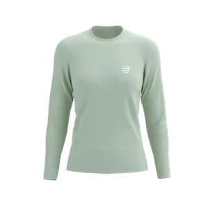 COMPRESSPORT Koszulka biegowa damska z długim rękawem PERFORMANCE LS T-SHIRT aqua - Koszulki sportowe damskie - miniaturka - grafika 1