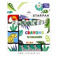 Przybory szkolne - Starpak Kredki woskowe Safari 490936 12 kolorów - miniaturka - grafika 1