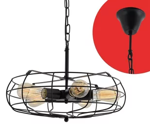 Wentylator Nave Druciana LAMPA wisząca 7065422 industrialna OPRAWA zwis wiatrak wentylator drut czarny 7065422 - Wentylatory - miniaturka - grafika 1