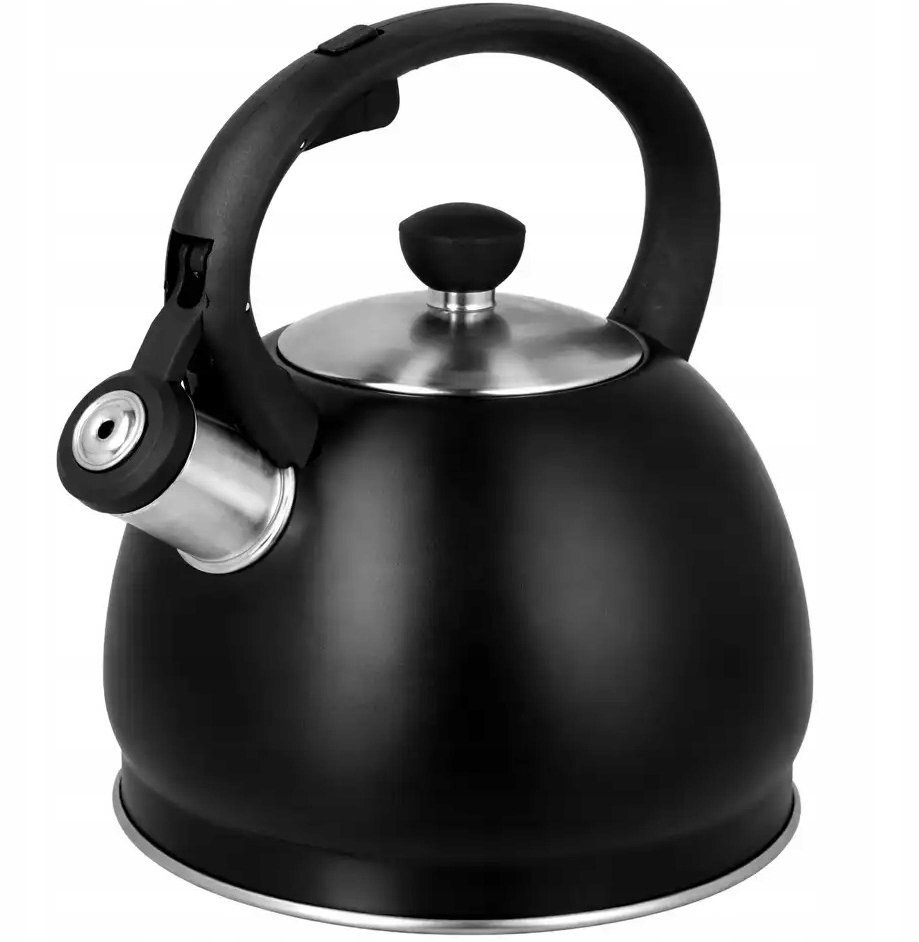 Brunbeste Czajnik na gaz stalowy z gwizdkiem 1.8L indukcja czarny mat BRUNBESTE BB-2435