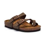 Buty dla dziewczynek - Birkenstock Skórzane klapki Mayari Kids - miniaturka - grafika 1