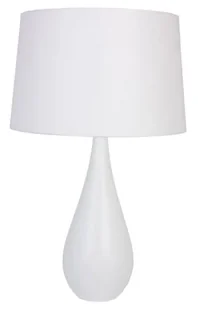 Biała skandynawska lampa stołowa z abażurem - 7X S224 Marelo - Lampy stojące - miniaturka - grafika 1