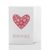 Albumy fotograficzne - Mini-Album TS świąteczne serce zestaw na dwa zdjęcia 15x21+ zakładka - miniaturka - grafika 1