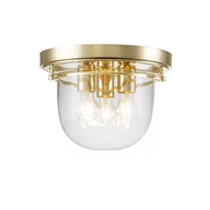 Lampy sufitowe - Whistling plafon szklany do łazienki IP44 mosiądz QZ-WHISTLING-F-PB Quoizel - miniaturka - grafika 1