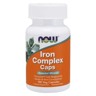 Now Foods Foods FOODS Iron Complex (kompleks żelaza) 100 kaps. NW279 - Witaminy i minerały - miniaturka - grafika 1