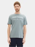 Koszulki męskie - Tom Tailor T-Shirt 1040988 Szary Regular Fit - miniaturka - grafika 1