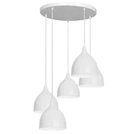 Lampy sufitowe - Luminex Noak 3715 lampa wisząca zwis 5x60W E27 biały - miniaturka - grafika 1