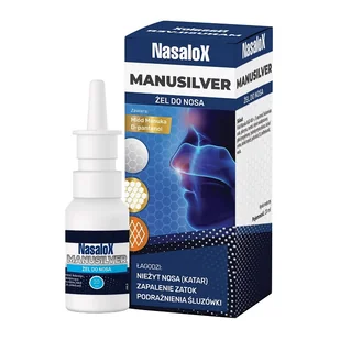 S-LAB SP. Z O.O. Nasalox Manusilver żel do nosa 20 ml 9102914 - Przeziębienie i grypa - miniaturka - grafika 1