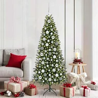 Bombki - vidaXL Zestaw Bombek Choinkowych 120 pcs Srebrny Z tworzywa sztucznego - miniaturka - grafika 1