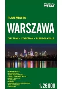zbiorowa paraca Warszawa 1:26 000 plan miasta PIĘTKA - Przewodniki - miniaturka - grafika 2