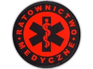 Odzież medyczna - Emblemat Fluo Ratownictwo Medyczne Na Rzepie 8,5 Cm - miniaturka - grafika 1