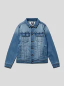 Kurtki i płaszcze dla chłopców - Kurtka jeansowa z kieszeniami na piersi - miniaturka - grafika 1