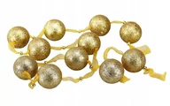 Ozdoby bożonarodzeniowe - Girlanda Świąteczna Z Brokatem Złota 2 M - miniaturka - grafika 1