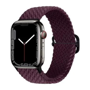 opaska pasek bransoleta NYLON LOOP APPLE Watch 1/2/3/4/5/6/7/8/9/10/Ultra 1/2/SE 42/44/45/46/49mm bordowa - Akcesoria do smartwatchy - miniaturka - grafika 1