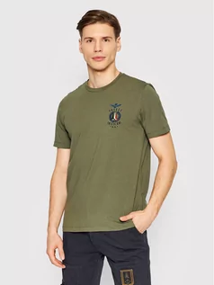 Koszulki męskie - Aeronautica Militare T-Shirt 221TS1938J507 Zielony Regular Fit - grafika 1