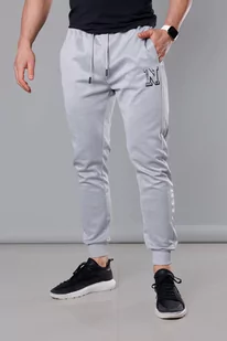 SPODNIE DRESOWE Z NADRUKIEM MĘSKIE JASNE SZARE (8K178-2) - J.STYLE - Dresy damskie - miniaturka - grafika 1