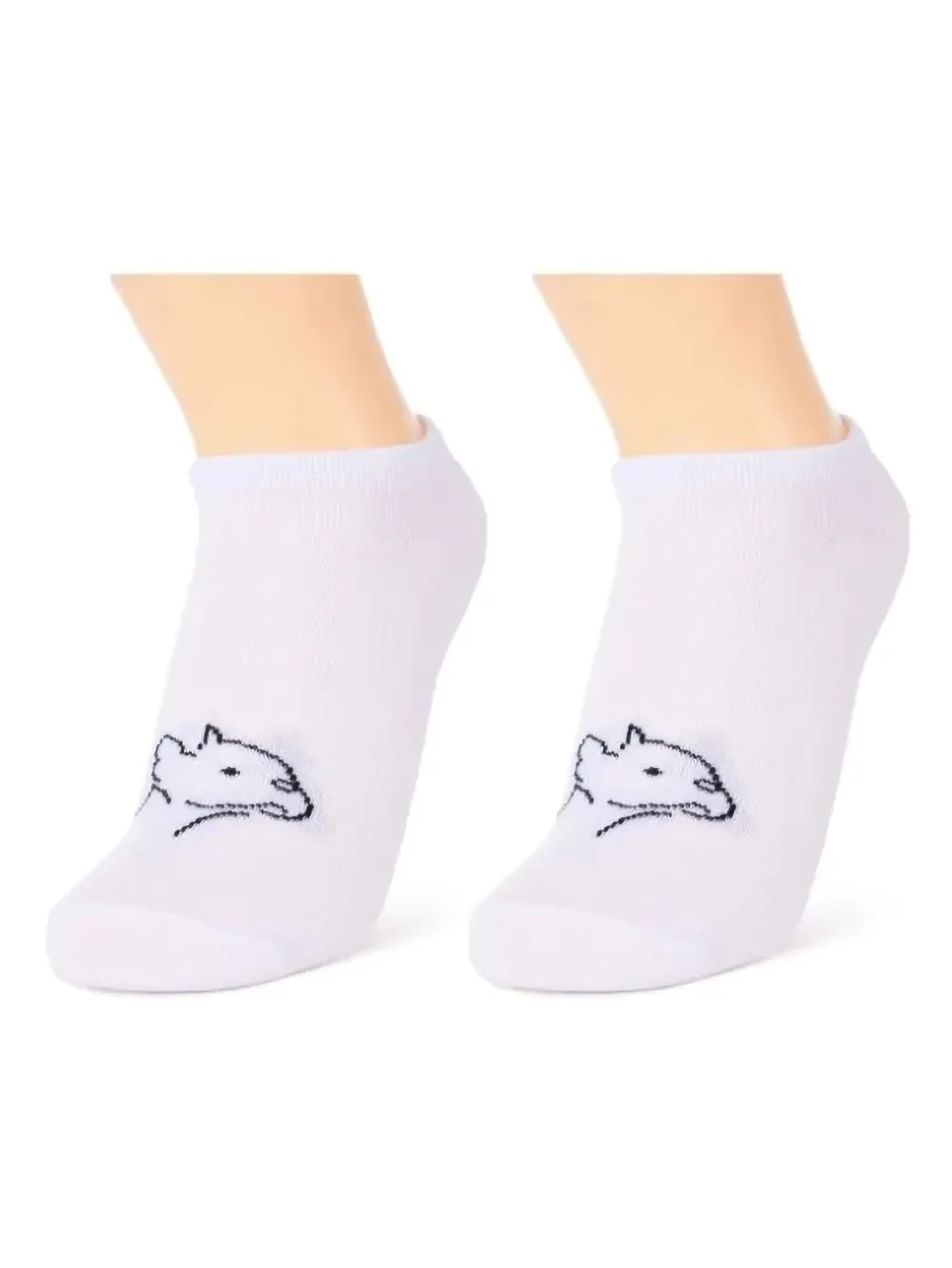 Młodzieżowe stopki DOGS białe Be Snazzy