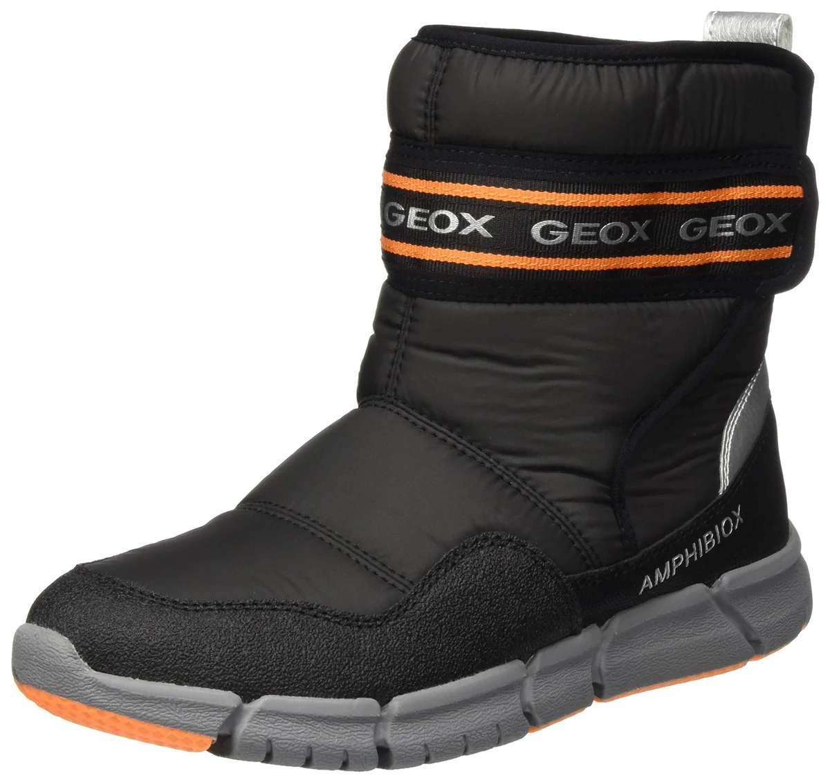 Geox Męskie buty J Flexyper Boy B ABX Ankle Boot, czarny pomara?czowy, 37 EU