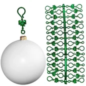 Bombki - Haczyki zawieszki ozdobne do bombek zielone 30szt - miniaturka - grafika 1