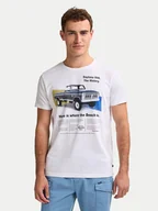 Koszulki męskie - Petrol Industries T-Shirt M-1050-TSR604 Biały Regular Fit - miniaturka - grafika 1