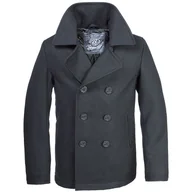 Płaszcze damskie - Brandit Płaszcz Pea Coat Czarny - M - miniaturka - grafika 1