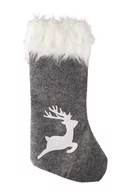 Ozdoby bożonarodzeniowe - INCOOD Skarpeta filcowa z futrem. Czerwona  - INCOOD - miniaturka - grafika 1