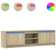 Szafki RTV - vidaXL Szafka pod telewizor z oświetleniem LED dąb sonoma 180x34x50 cm - miniaturka - grafika 1