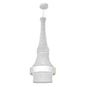 Lampy sufitowe - Szydełkowa lampa wisząca Dota 5037 Amplex LED 20W 3000K salonowa nad stół biała - miniaturka - grafika 1