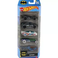 Samochody i pojazdy dla dzieci - Hot Wheels Samochodziki 5-Pak Batman HTV44 - miniaturka - grafika 1
