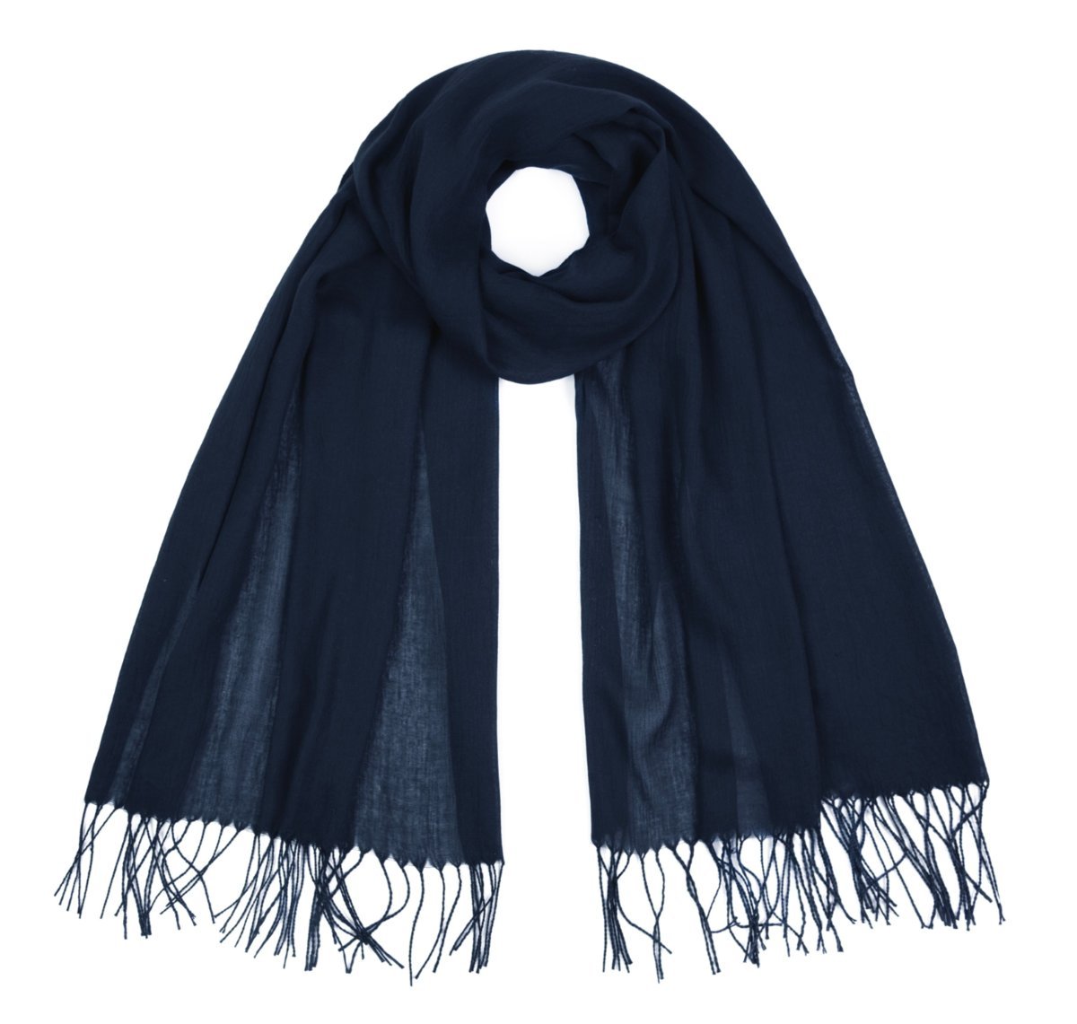 Szalik Damski Miękki Z Frędzlami Klasyczny Cienki Elegancki Wiosenny Jesień