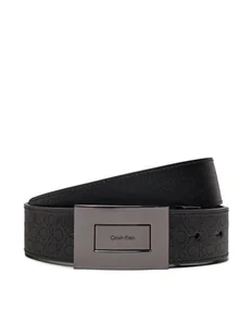 Calvin Klein Pasek Męski Adj/Rev Formal Plaque Mono 35mm K50K511573 Czarny - Paski - miniaturka - grafika 1